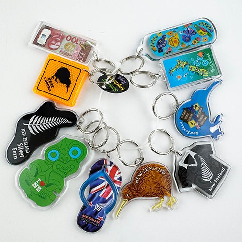 10 - pack of Assorted NZ Keyrings - ShopNZ