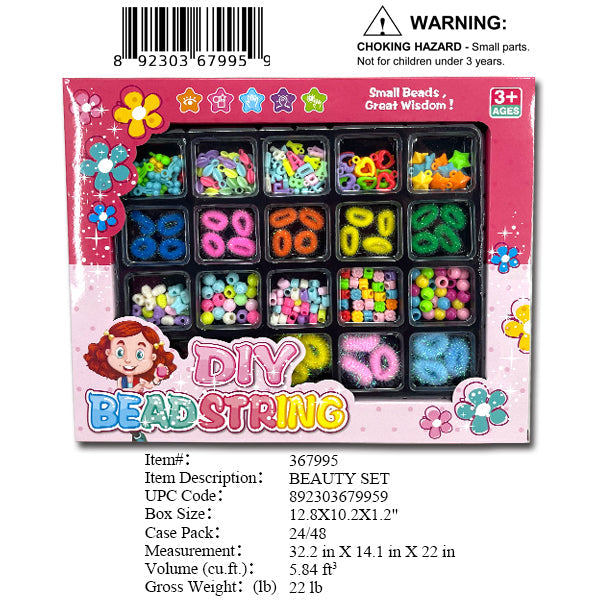 12.8X10.2X1.2"DIY BEADS JEWELRY PLAY SET