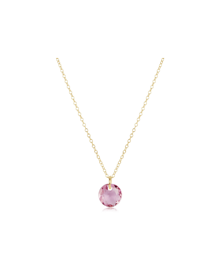 16" Necklace Gold - Reflection Small Charm - 02