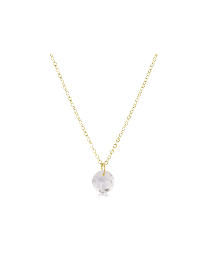 16" Necklace Gold - Reflection Small Charm - 04