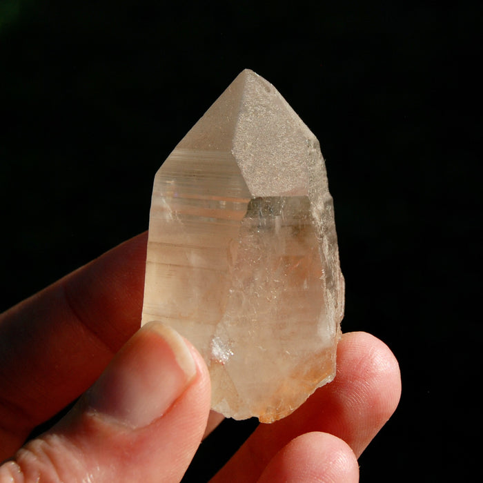 Record Keeper Pink Shadow Lemurian Seed Quartz Crystal, Brazil