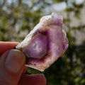 Chevron Amethyst Trapiche Quartz Crystal Slice from Zambia