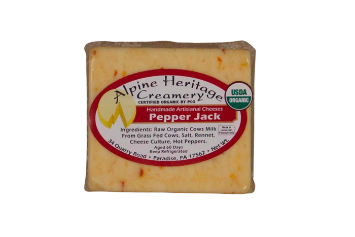 Ayers Valley Farm - A2-A2 Raw Organic Pepper Jack Cheese - 2 x 8 oz packs