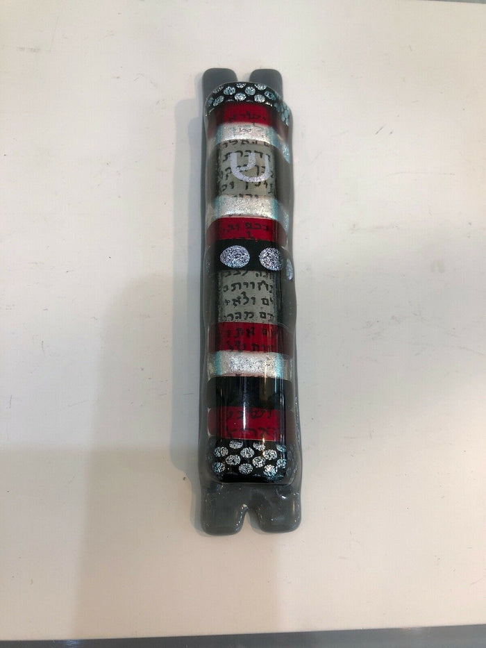 Art Glass Mezuzah Unique Door Jewish Hang Symbol
