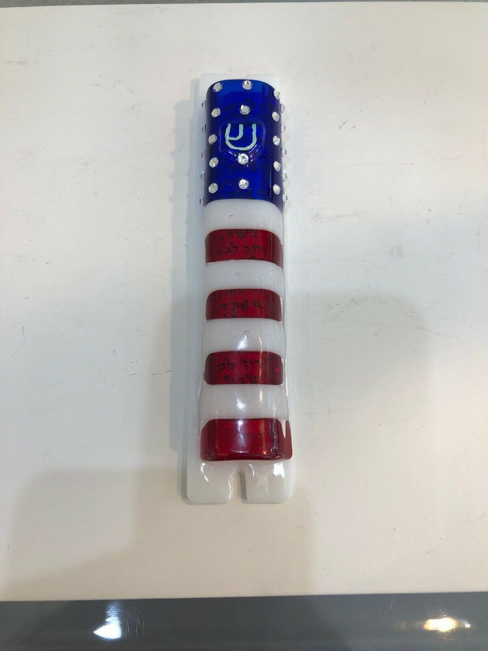 Art Glass Mezuzah Unique Door Jewish Hang Symbol