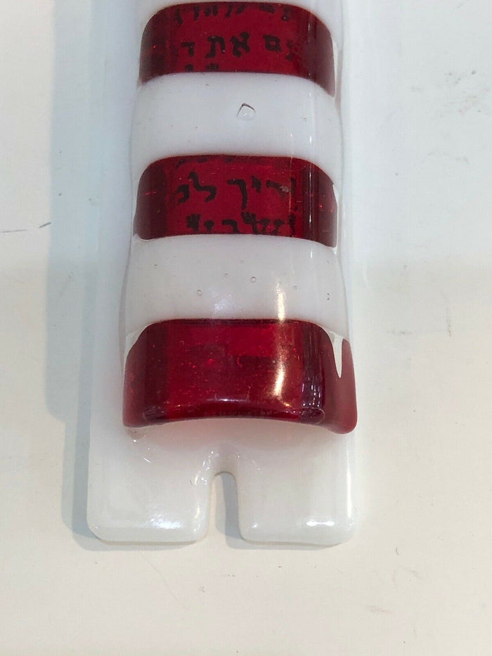 Art Glass Mezuzah Unique Door Jewish Hang Symbol