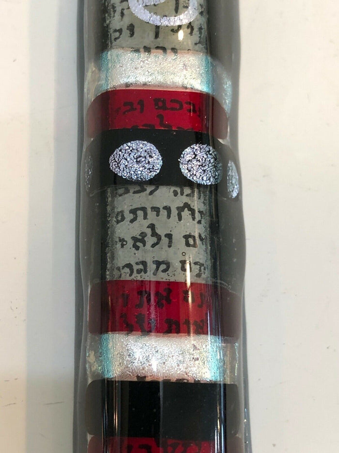Art Glass Mezuzah Unique Door Jewish Hang Symbol