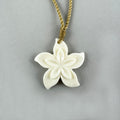 Beautiful Bone Flower Necklace with String Cord - ShopNZ