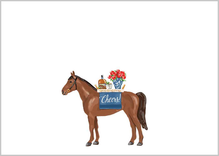 Cheers to Race Day Tented Derby Place Cards