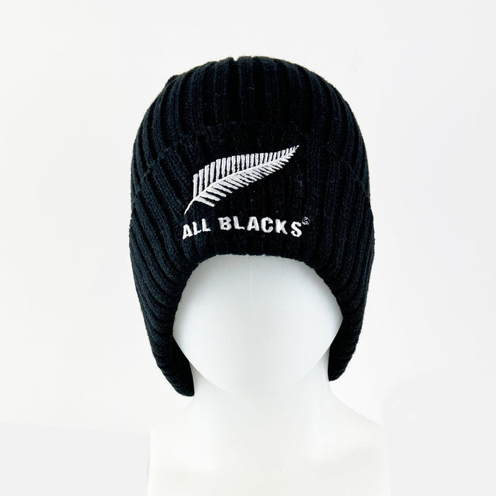 Classic All Blacks Rugby Ribbed Beanie Hat - ShopNZ