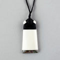 Cow Bone Māori Toki Necklace with Strip of Paua Shell - ShopNZ