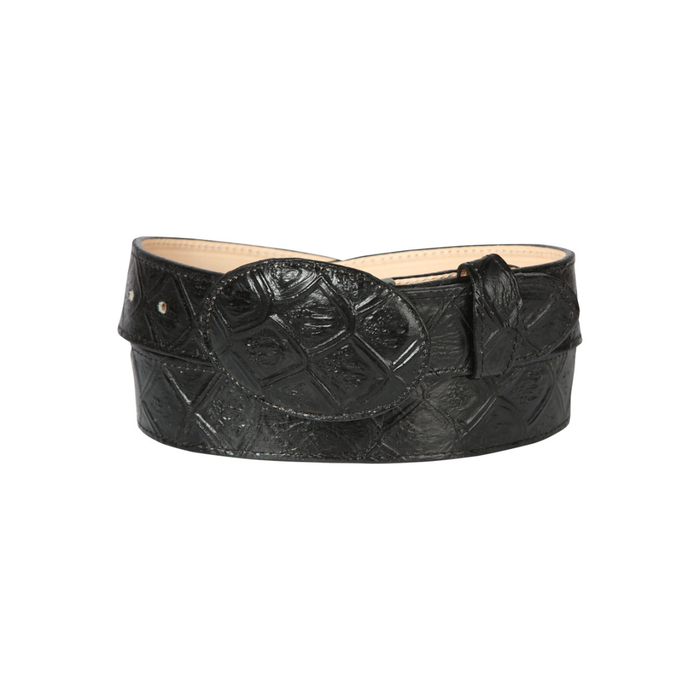 Black textured belt