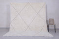 Cream Moroccan beni ourain rug with subtle diamond pattern - Custom rug