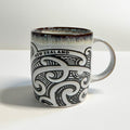 Cream NZ Maori Tattoo Stoneware Mug - ShopNZ