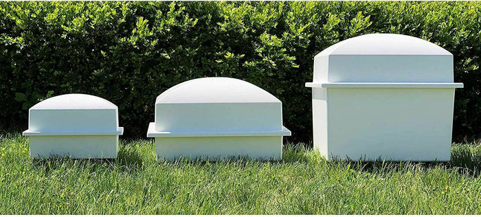 Crowne Vault Large/Adult Navy Polymer Single Funeral Cremation Urn Burial Vault