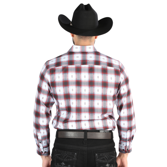 El General Men’s Mocha and Black and Black long-sleeve Western button-down shirt