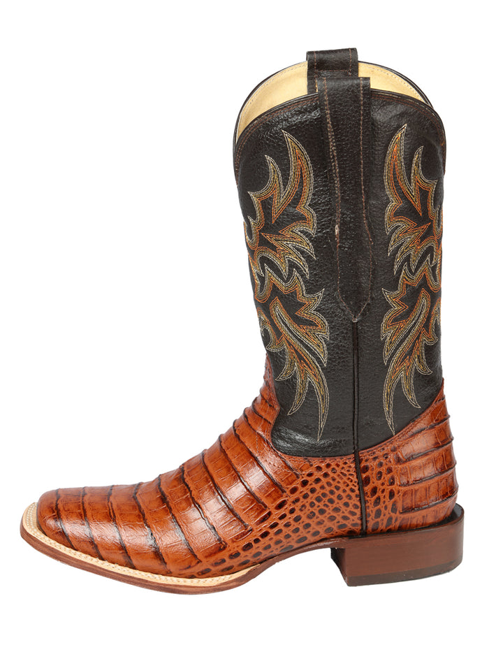 El General Rodeo - Imitation Alligator Print leather boots - Cogñac