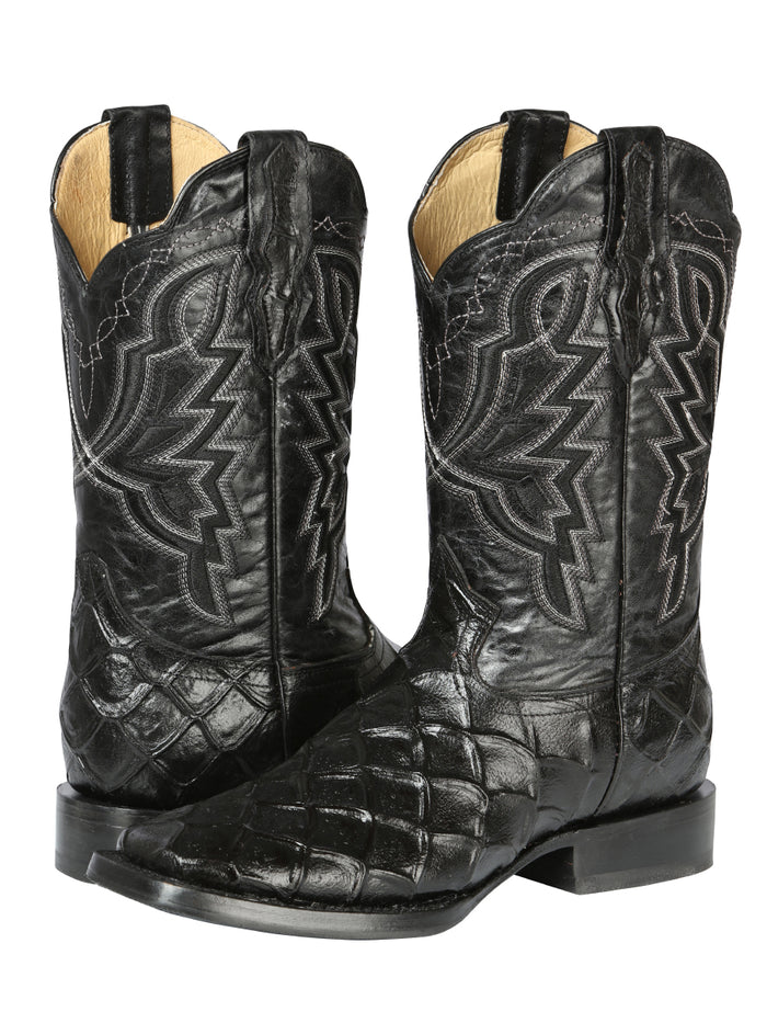 El General Rodeo Boot - Imitation Pirarucu Print - Black