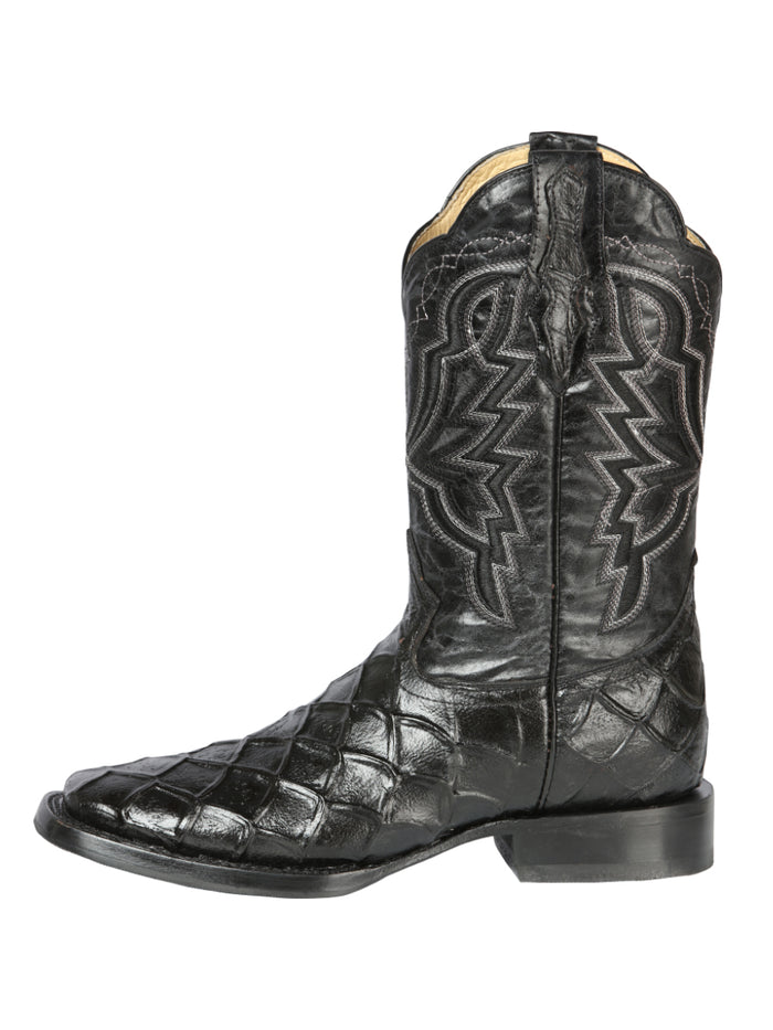 El General Rodeo Boot - Imitation Pirarucu Print - Black