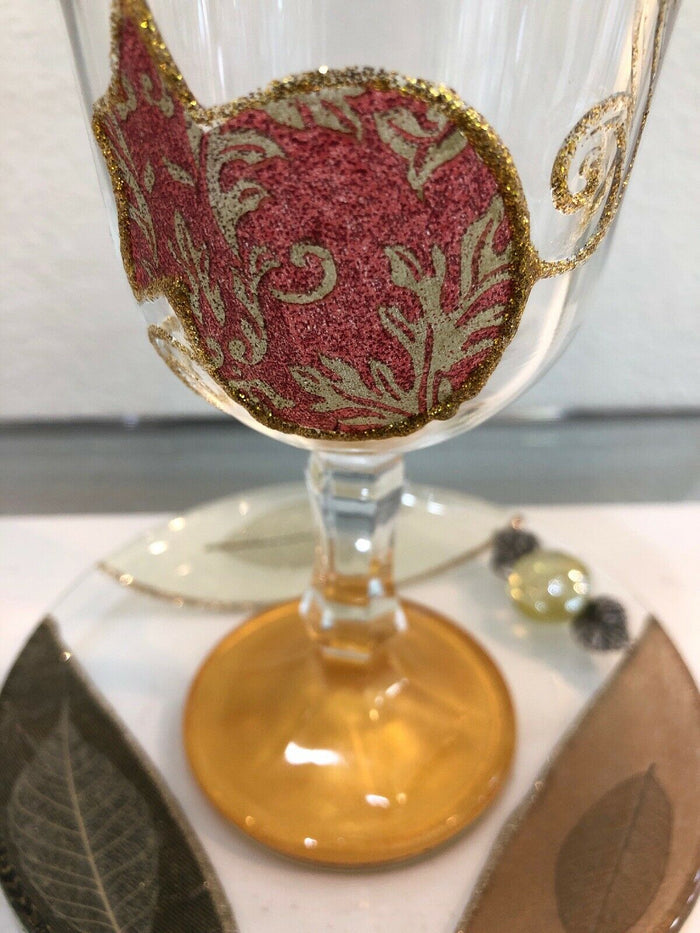 Elegant Glass Unique Kiddush Cup Wine Shabbat Jewish