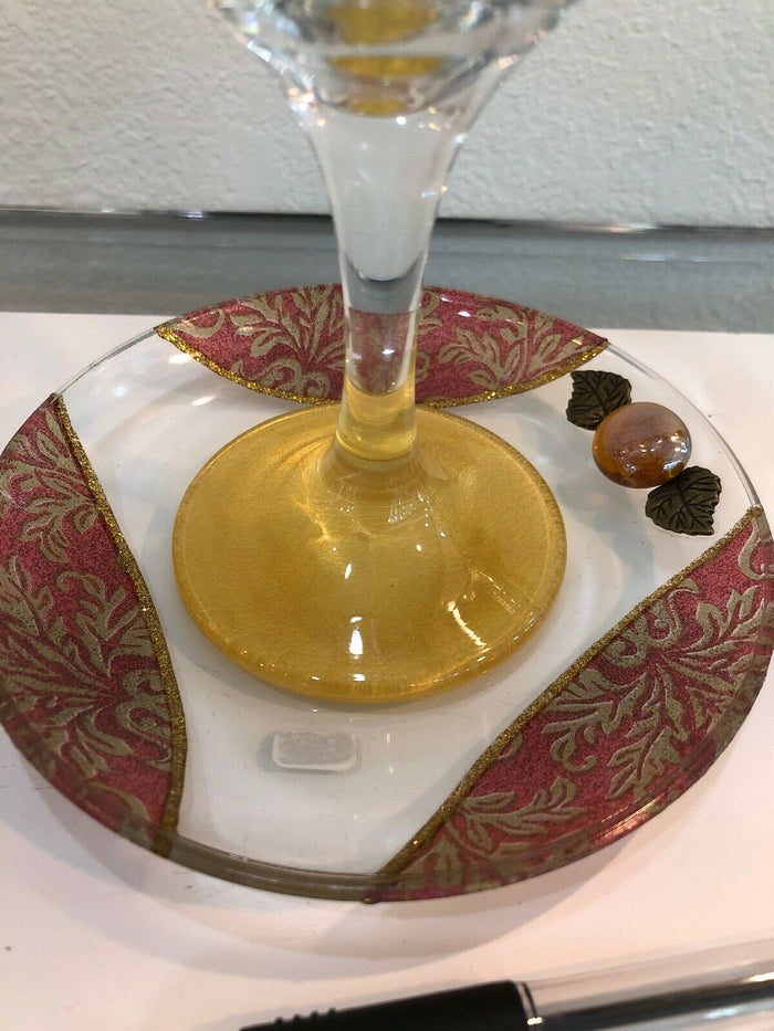 Elegant Glass Unique Kiddush Cup Wine Shabbat Jewish