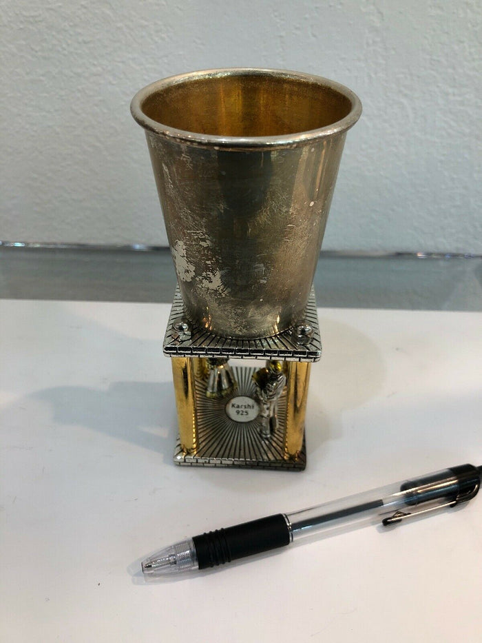 Elegant Unique Kiddush Cup Wine Shabbat Jewish Wedding