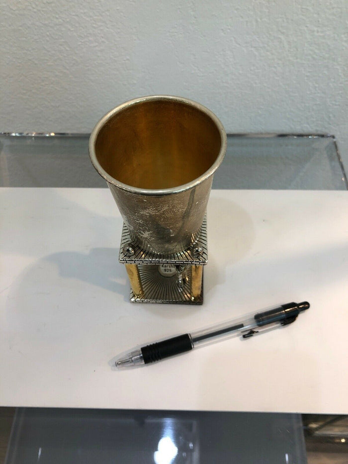Elegant Unique Kiddush Cup Wine Shabbat Jewish Wedding