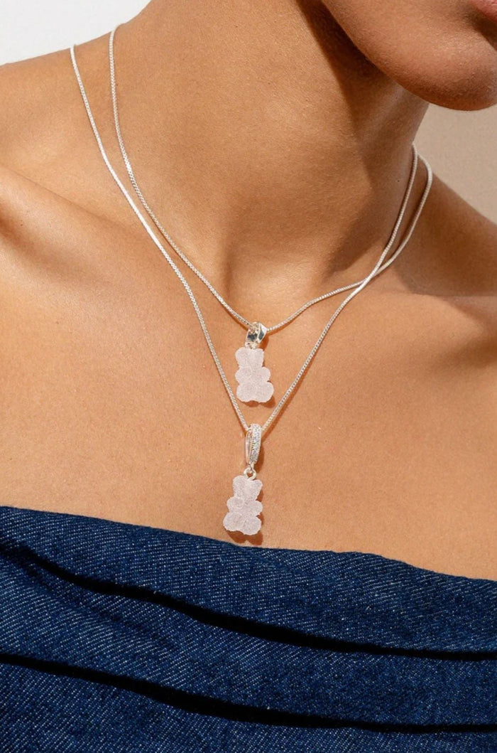Fizzy Bear Pendant, Silver Connector