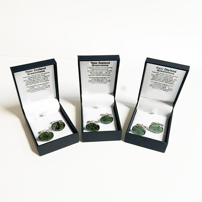 Genuine NZ Greenstone Cufflinks - ShopNZ