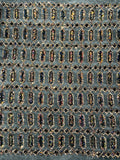 Geometric Stretch Sequin - Gold Iridescent on Black - Fancy Gem Design on Mesh By Yard