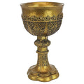 Golden Chalice of King Arthur Medieval Decor Gothic Goblet Sculpture - EK CHIC HOME