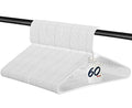 Hangorize 60 Standard Everyday White Plastic Hangers, Long Lasting Tubular Clothes Hangers, Value Pack of 60 Clothing Hangers. (60 Pack)