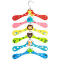 Harbour Housewares Cartoon Wooden Children's Coat/Clothes Hangers - Set of 6