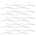 Harbour Housewares Luxe Padded Satin Clothes Hangers - Cream - Pack of 20