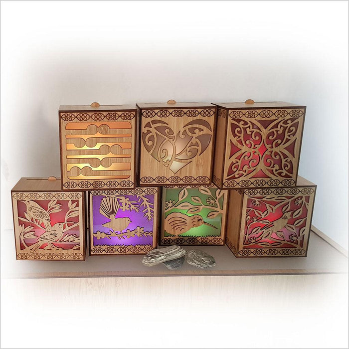 Kiwi and Pohutukawa LED Tealight Lantern - ShopNZ