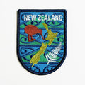 Kiwi Bird NZ Map Silver Fern Koru Iron On Patch - ShopNZ