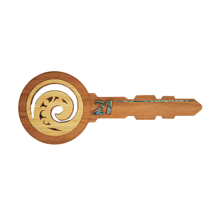 Koru Design NZ Made 21st Key with Optional Stand - ShopNZ