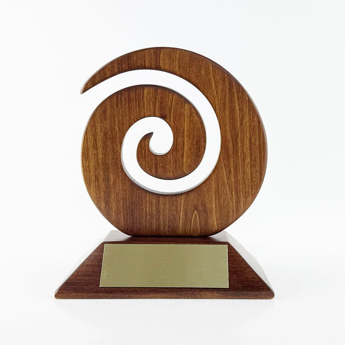 Large Single Koru Wooden Trophy - ShopNZ