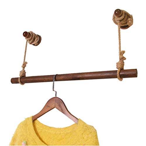 LAXF-Wall Coat Racks with Hooks/Wooden Wall Mounted Bathroom & Bedroom Hanging Towel Bar/Clothing Rod ?Heavy Duty Drying Rack/Wall Clothing Rack System/Closet Storage Organizer (Size : 80cm)