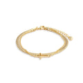 Layered Cross Charm Bracelet