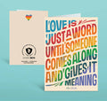 Love is just a Word card