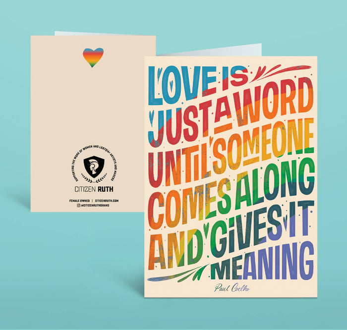 Love is just a Word card
