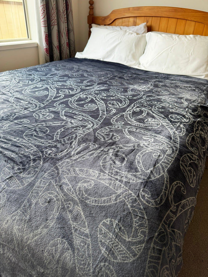 Māori Kowhaiwhai Rafter Pattern Soft and Thick Fleece Blanket - ShopNZ