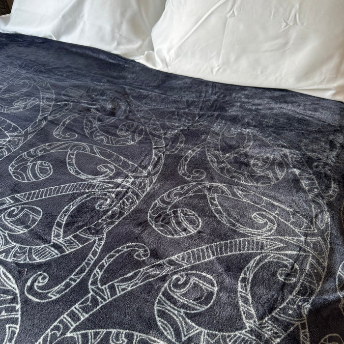 Māori Kowhaiwhai Rafter Pattern Soft and Thick Fleece Blanket - ShopNZ