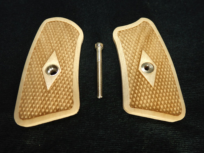 Maple Diamond Checkered Ruger Sp101 Grip Inserts