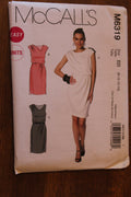 McCalls M6319, Misses Dresses, Stretch Knit, Pullover, Uncut Sewing Pattern