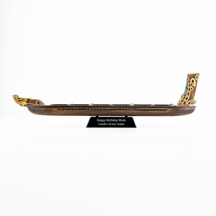 Medium Size NZ Māori Waka Taua War Canoe - Ornament and Trophy - ShopNZ