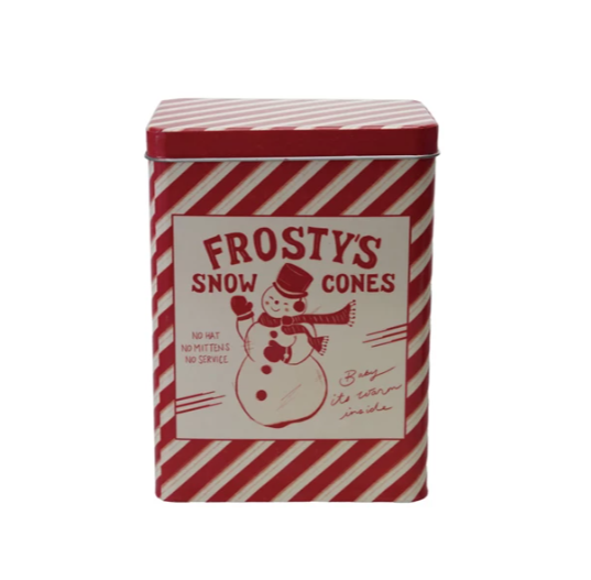 Metal Snowman Box