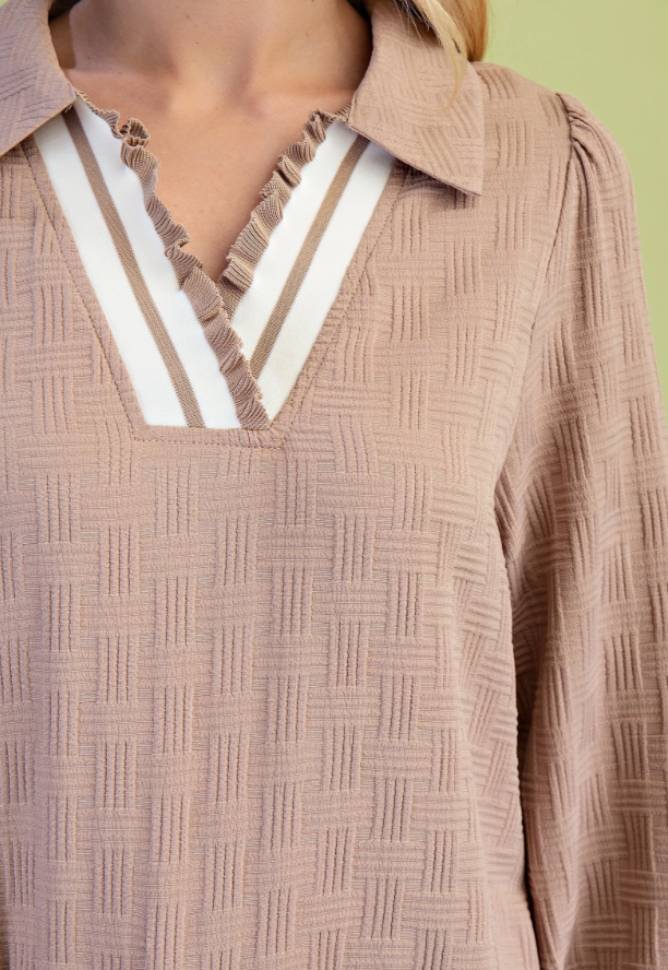 Mocha Textured Blouse