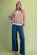 Mocha Textured Blouse
